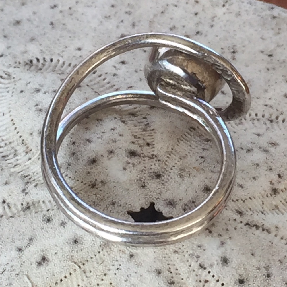 Vintage Silver ring with onyx inset size 6-6.5 adjustable Mexico stamped - Picture 4 of 11